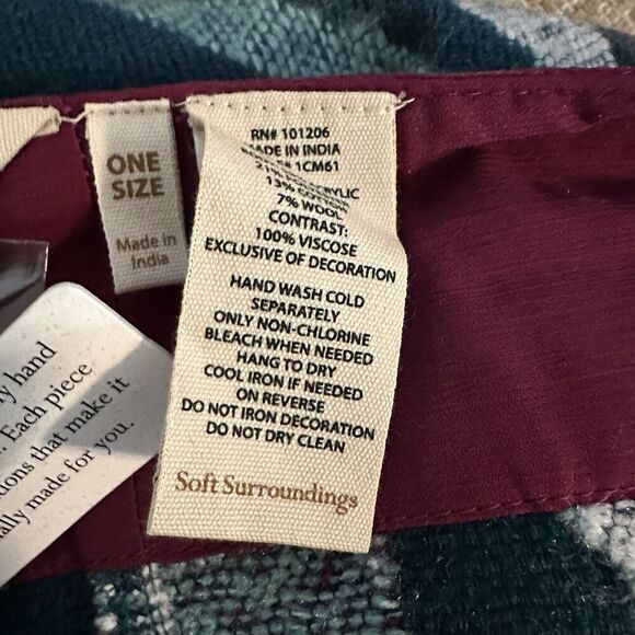 NWT Soft Surroundings Icons Kimono Wrap One Size Acrylic Beaded Embroided - Picture 10 of 10